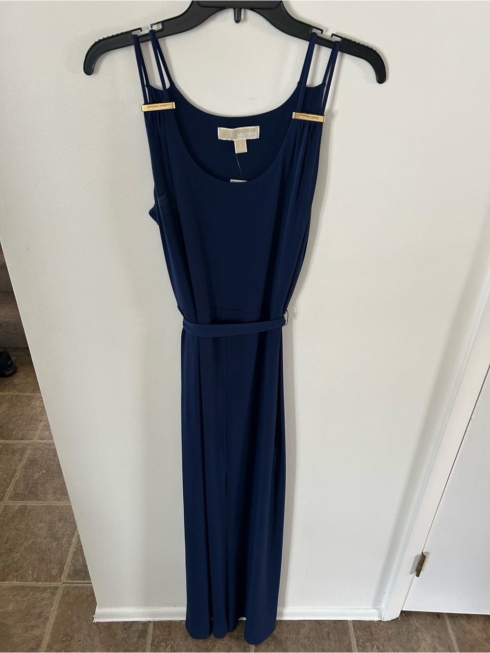 MICHAEL Michael Kors Navy Double-Strap Maxi Dress
